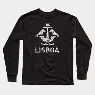 Lisbon Logo-Portugal-Lisboa Cidade-Eroded Long Sleeve T-Shirt